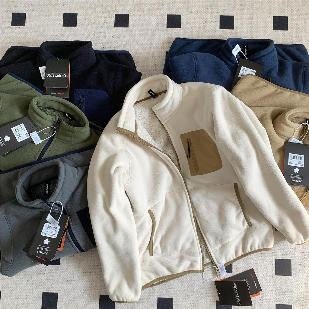 OJ05 雙層抓絨針織外套