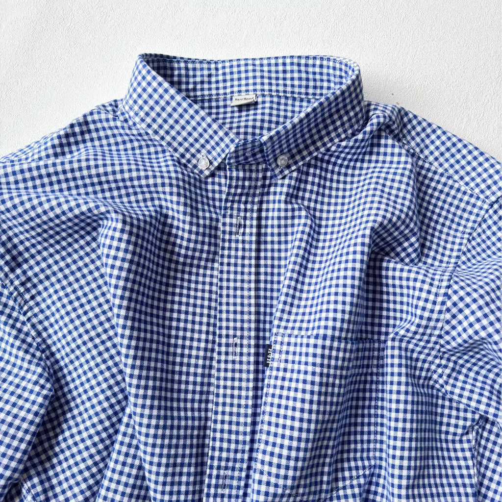 S01 Blue Plaid Oxford Shirt