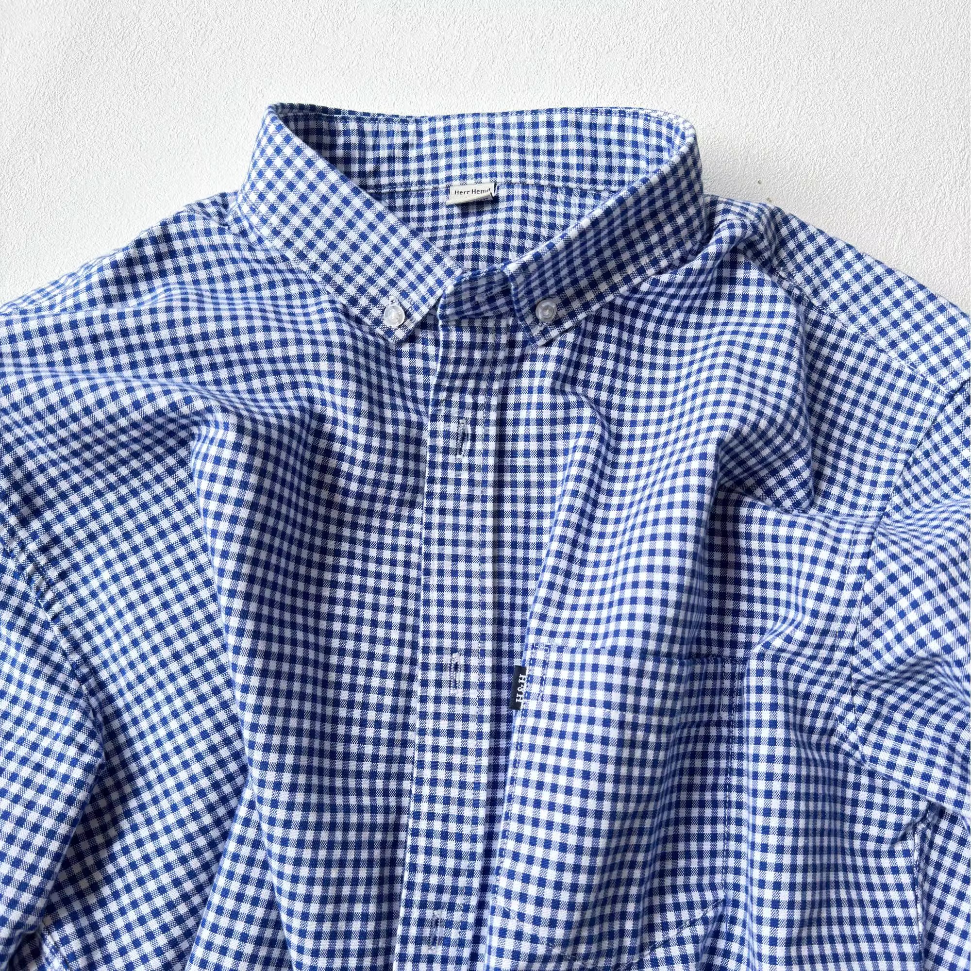 S01 Blue Plaid Oxford Shirt