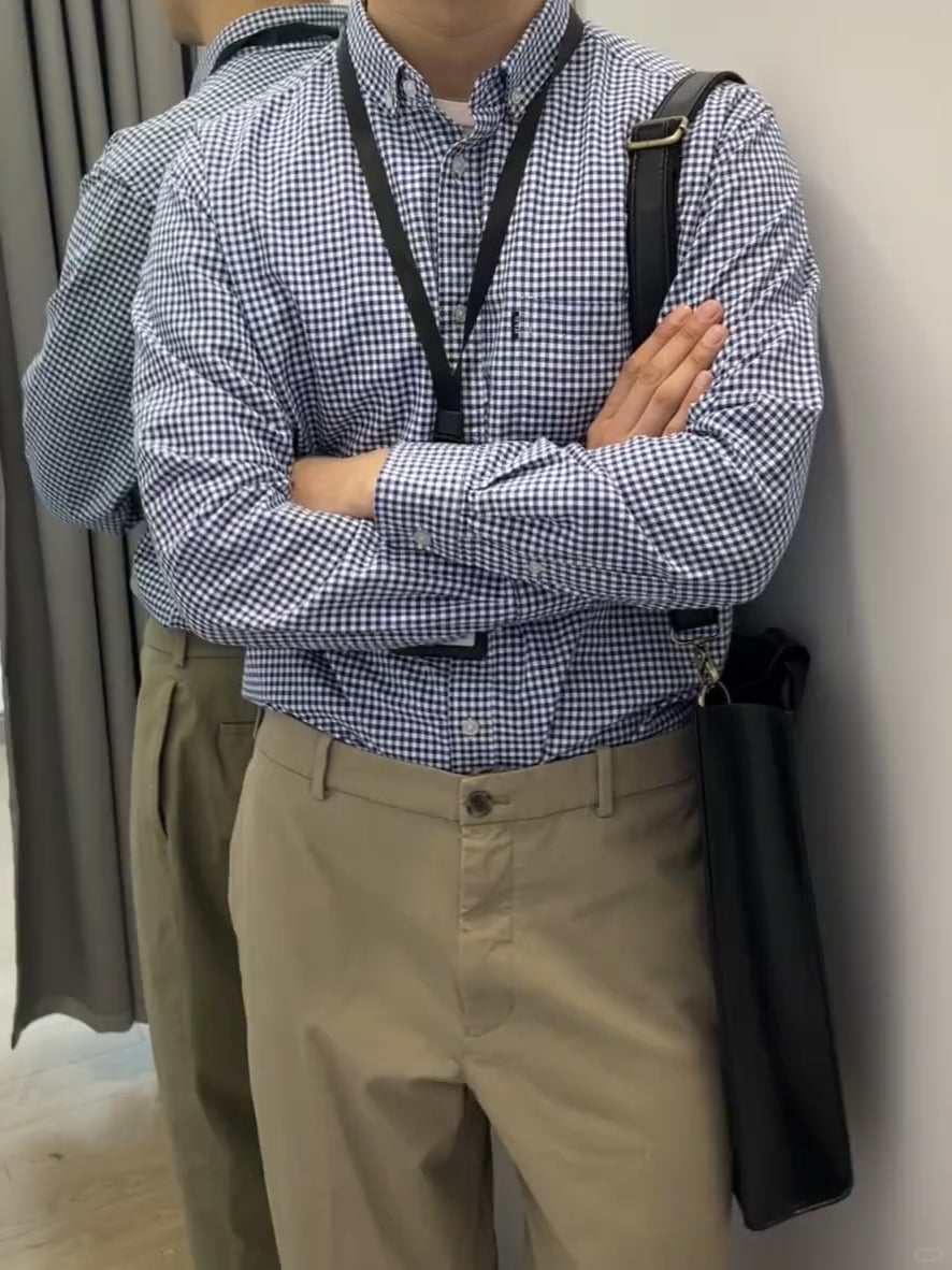 S01 Blue Plaid Oxford Shirt